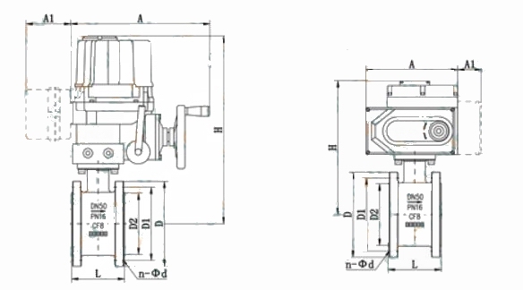 進口電動超薄型球閥結構圖