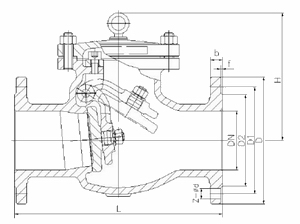 進口不銹鋼止回閥結構圖