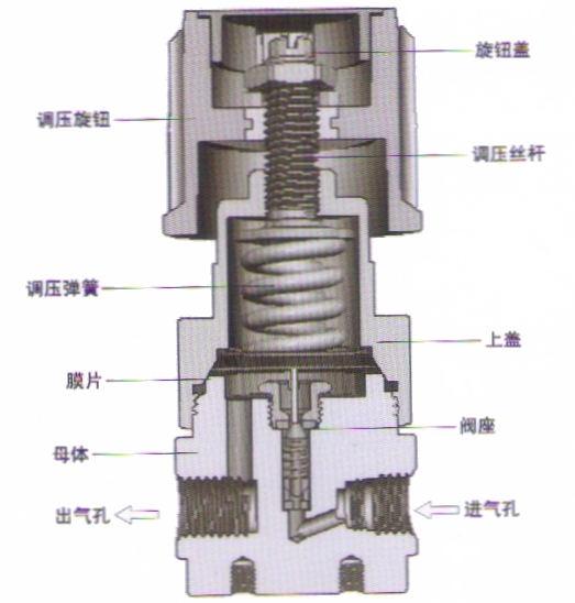 進口不銹鋼中等流量減壓器結構圖