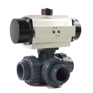 upvc氣動三通球閥